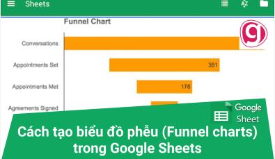 Cách tạo biểu đồ phễu (Funnel charts) trong Google Sheets